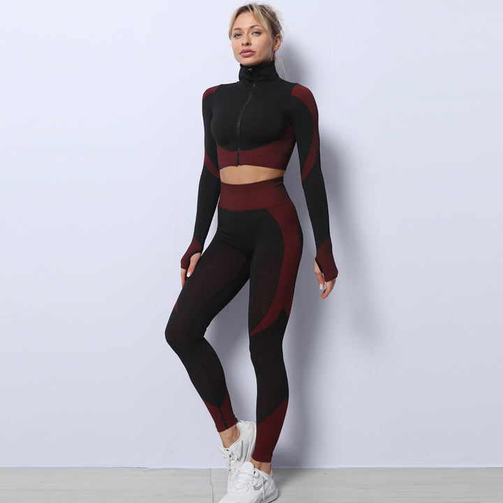 3PCS Yoga Set Seamless Sport Set Women Gym Clothing Leggings